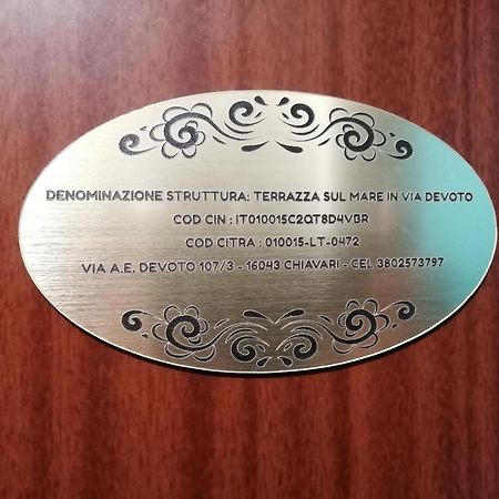 Appartamento Terrazza Sul Mare In Via Devoto Chiavari Esterno foto